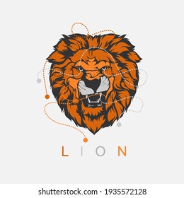 Lion Head Logo Design Vector