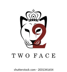 vector de diseño de logotipo de cabeza de león