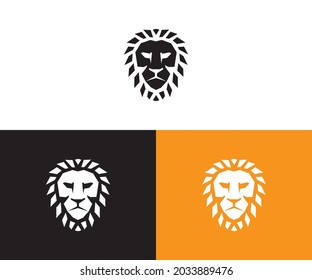 Ilustración vectorial del logotipo de la cabeza de león