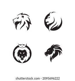 Lion Head  Logo design vector template