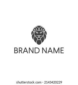 lion head logo design vector