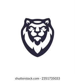 lion head logo design vector