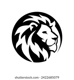 lion head logo design vector