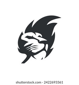 LIon Head Logo Design Vector
