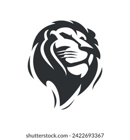 LIon Head Logo Design Vector
