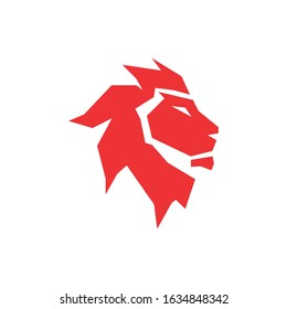 lion head logo designs vector template