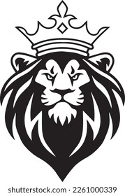 Lion head logo editable vector