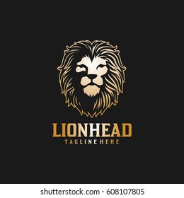 Lion Head Logo / Elegant Lion Face Vector