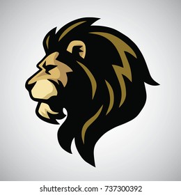 Lion Head Logo Esports Sport Mascot Design Template Vector Icon