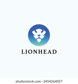 lion head logo for finance business sport brand