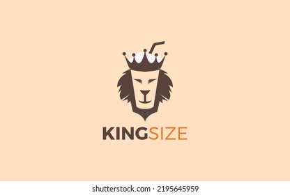 Lion head logo formed cup symbol	