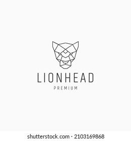 Plantilla de diseño de icono de logotipo de cabeza de león