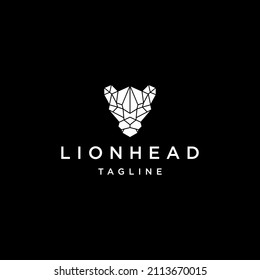Lion head logo icon design template