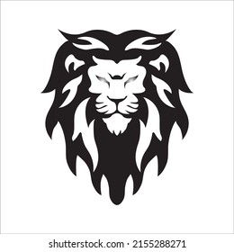 Icono de logotipo de cabeza de león web ilustración de diseño