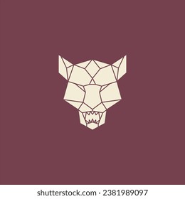 Lion head logo icon design template