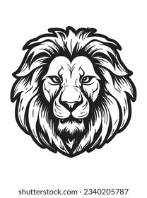 Lion head logo icon, lion face vector Illustration, on a isolated background, SVG svg