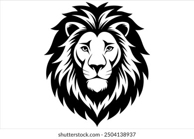 Lion head logo icon, lion face vector Illustration, on a isolated background