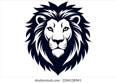 Lion head logo icon, lion face vector Illustration, on a isolated background