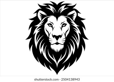 Lion head logo icon, lion face vector Illustration, on a isolated background