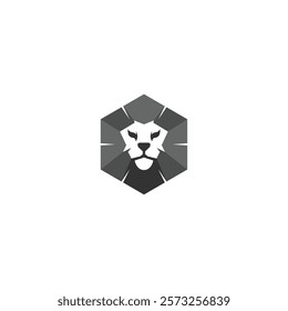 Lion head logo icon, lion face vector Illustration, on a isolated background, EPS