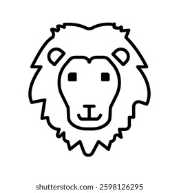Lion head logo icon, lion face vector Illustration, on a isolated background, EPS