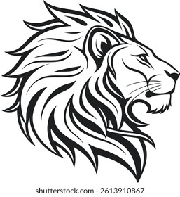 Lion head logo icon, lion face vector Illustration, on a isolated background