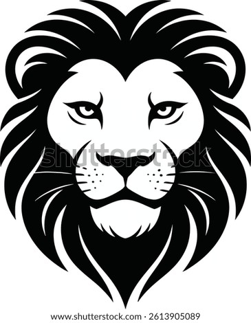 Lion head logo icon, lion face vector Illustration, on a isolated background, EPS