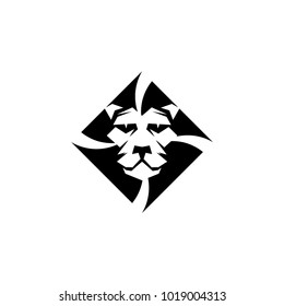 lion head logo icon vector illustration