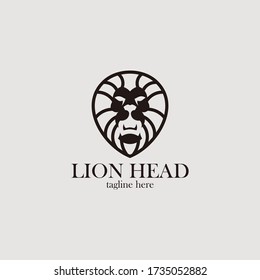 icono del logotipo de la cabeza del león aislado