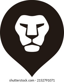 lion head logo icon, vector illustration, vector illustration