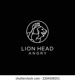 Lion head logo icon vector image