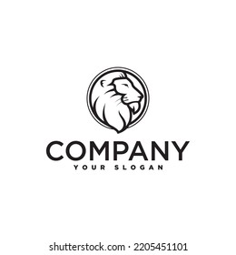 lion head logo icon and vector