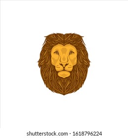 lion head logo illustration logo design vector