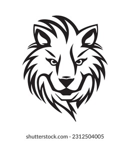 Logotipo de cabeza de león, ilustración de león, vector del logotipo de león, logotipo de mascota, vector de león