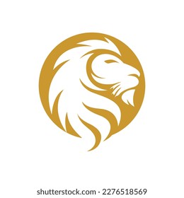 Lion head logo images illustration design