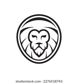 Lion head logo images illustration design