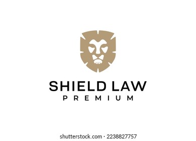 lion head logo and legal shield