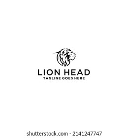 Lion head logo sign design