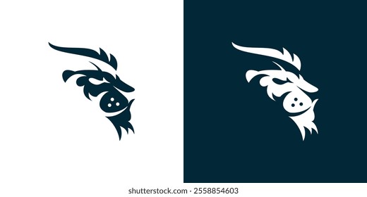 Lion head logo, lion head silhouette logo