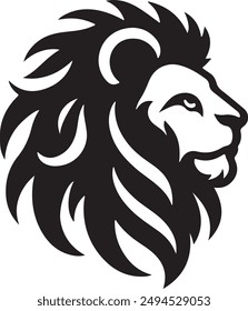 Lion head logo, Lion head silhouette, Lion head vector design eps