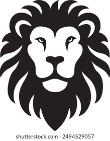 Löwenkopf, Logo, Symbol, Silhouette Vektorgrafik Illustration