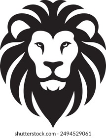 Lion head logo, Lion head silhouette, Lion head vector design eps
