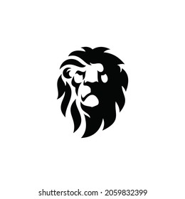 lion head logo , simple and clean