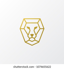 Lion Head Logo Simple Minimalist Monoline Lineart