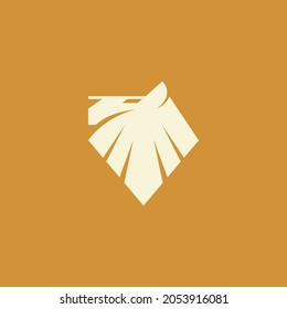 lion head logo simple. vector illustration for business logo or icon
