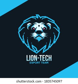 Lion head logo for sport or esport team. Design element for company logo, label, emblem, apparel or other merchandise. Scalable and editable Vector illustration