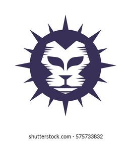 Lion head logo symbol