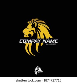 Lion Head logo symbol design Vector illustration