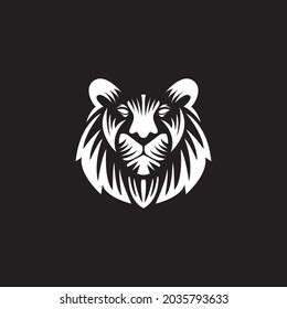 LION HEAD LOGO SYMBOL VECTOR ILLUSTRATION DESIGN