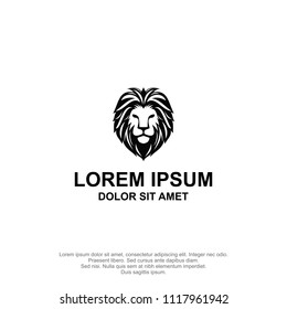 lion head logo template